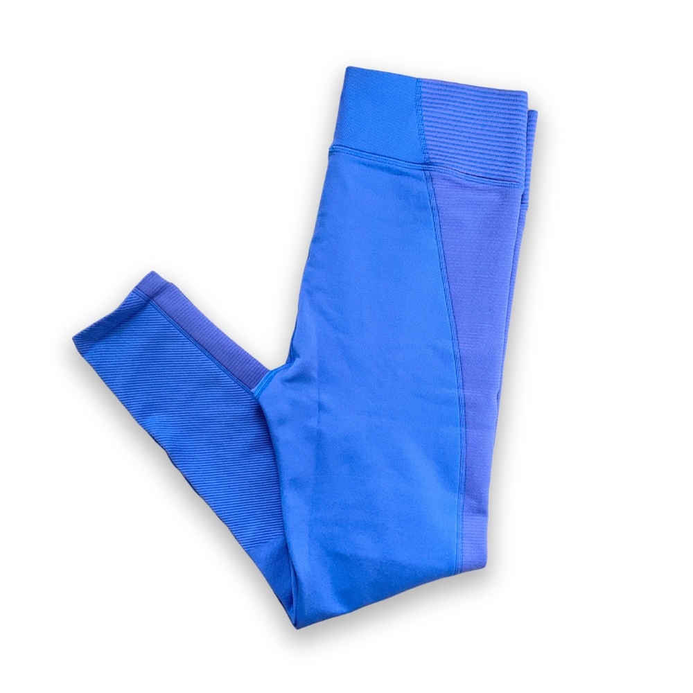 OFFLINE By Aerie Seamless High Waisted Two Tone Legging - Cobalt Blue SZ XL